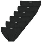 CLALER Pack of 6 Men's Briefs Cotton Soft Men's Classic Underwear with Stretch, Black*6, M