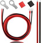 Solar Battery Cables 10 Gauge Power Inverter Cables with 3/8" Ring Terminals 10AWG Wire Tinned Copper Tray Extension Cable for Solar,RV,Auto Car,Boat (3M)