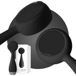 PMD Clean Pro OB - Smart Facial Cleansing Device with Silicone Brush & Obsidian Gemstone ActiveWarmth Anti-Aging Massager - Waterproof - SonicGlow Vibration - Clear Pores & Blackheads