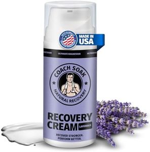 Coach Soak Lotion de Magnésium - Crème de récupération naturelle avec chlorure de magnésium et MSM - Absorption rapide et relaxation pour les muscles et les articulations endoloris - Lavande (100 ml)
