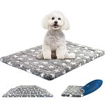 KROSER Dog Bed Reversible (Warm&Cooling), Machine Washable Crate Pad, Pet Mat for Small to Large Dog from 25lbs to110lbs, for Small to XXX-Large Dogs