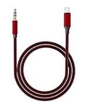 Jiadouaux Aux Cable for iPhone in Car 3.5mm Aux Cord Aux lead Compatible with iPhone Works for Car Stereo (Red)