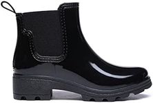 Rainboots, Ankle Gumboots Women Vivily With Wool Insole Black AU Ladies 9 / AU Men 7 / EU 40