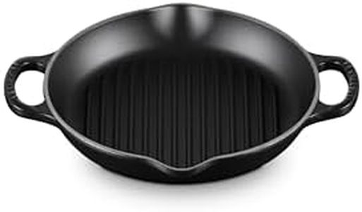Le Creuset Enameled Cast Iron Signature Deep Round Grill, 9.75", Licorice