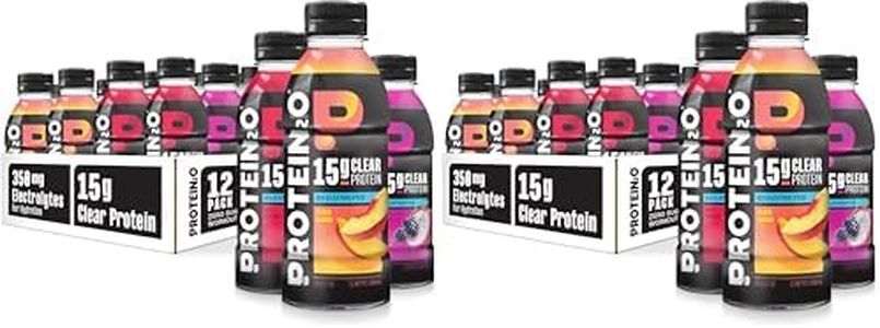 Protein2o Hydration Drink - 2-in-1 Liquid Clear Whey Protein Isolate and Electrolyte Drink - 15g Protein, Vitamins B5, B6 - Post-Workout Recovery - 16.9 Fl Oz - Flavor Fusion Variety,(Pack of 24)
