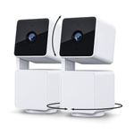 WYZE Cam Pan v3 Indoor/Outdoor IP65-Rated 1080p Pan/Tilt/Zoom Wi-Fi Smart Home Security Camera with Color Night Vision, 2-Way Audio, Compatible with Alexa & Google Assistant, White, 2-Pack