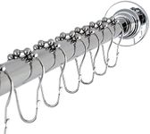 Kingston Brass SCC3111 Edenscape Adjustable Shower Curtain Rod with Ring Combo, Chrome