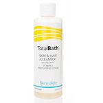 TotalBath Skin and Hair Cleanser - 7.5 Oz - Full Body Shampoo and Body Wash Moisturizing Lotion - Enriched with Vitamin E - Ideal for Sensitive Skin, Rinse Free