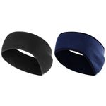 TRIWONDER Winter Ear Warmers Headband Cold Weather Running Ear Muffs Band Covers for Men Women Skiing Cycling Yoga Riding, Black + Navy, One Size