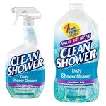 Clean Shower, Daily Shower Cleaner - No Scrub Bundle Pack [32oz. Spray Bottle & 60oz. Refill Bottle]