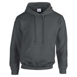 Gildan Men's Heavyweight Hooded Sweatshirt Hoodie, Grey (Charcoal), L