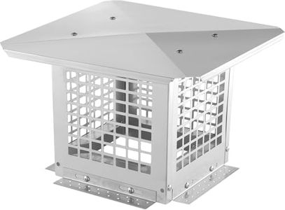 GarveeLife Chimney Cap, 12x12 Inches Square Chimney Cover, Stainless Steel Fireplace Chimney Caps with Adjustable Bottom, Mesh Covers for Outside Existing Clay Flue, Silver