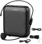 NORWII S358 Portable 4000mAh Rechargeable Voice Amplifier with Wired Microphone Headset & Waistband, Personal Microphone and Speaker for Teachers Tour Guides ect. (Black)