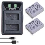 Batmax 2Pcs 1300mAh NB-10L Battery + LED Built-in USB Dual Charger for Canon PowerShot G1 X, G3-X, G15, G16, SX40 HS, SX50 HS, SX60 HS Digital Camera