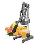 CROSSEWIN Extra Tall Commercial Heavy Duty Countertop Hand Press Manual Juicer Squeezer Fruit Crusher Machine for Orange Citrus Lemon Lime Grapefruit and Pomegranate Grey