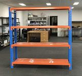 2Mx2M Metal Warehouse Racking Storage Garage Shelving Steel Shelf 800kg Shelves (Blue + Orange)