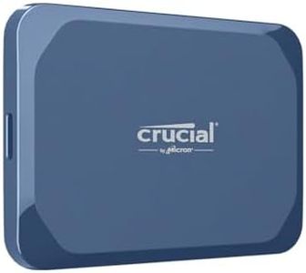 Crucial X10 4TB Portable SSD, Up to 2,100MB/s, USB 3.2 USB-C, External Solid State Drive, Compatible with Windows, Mac & Android, Durable Storage for Games, Photos & Files, Blue - CT4000X10SSD9-02