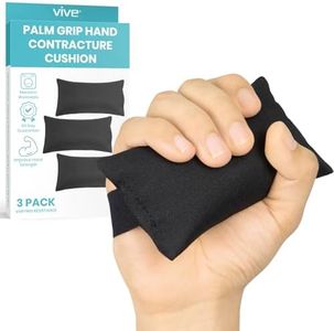 Vive Palm Grip Protector - Hand Contracture Cushions (3 Levels) - Hand and Finger Squeeze Bags for Elderly, Stroke Rehab, Arthritis, Skin Breakdown, Exercise, and Strength - Sized for Men/Women