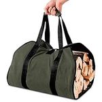 Waxed Canvas Firewood Log Carrier -