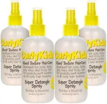 CurlyKids Super Hair Detangler Spray - Effortless Knot Removal, Frizz-Free Curls & Smooth Styling - Hair Care for Curly, Kinky, Coily & Wavy Hair - Safe & Gentle Formula for Kids - 6oz (Pack of 4)