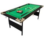 6 Ft Pool Table Folding Billiard Indoor Sports Snooker Solid NEW Mod. ALADIN