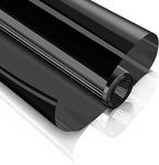 WALLFLY Privacy Window Glass Tinting Film for Home Solar Heat Control,Static Cling Window Film Black Privacy Glass Window Sticker Office & Car Smooth Glass (20x 50 Inch, Window Film)