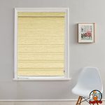 HIPPO Premium Zebra Blinds Wooden Design Polyester Blend Semi/Complete Privacy Indoor Roller Blinds for Windows (Classic-Pine || 4FTX9FT)