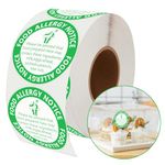 Allergy Sticker for Cake Food Allergy Stickers 2 Inch Allergen Warning Labels for Bakery, Party,Restaurants 500 pcs (2 inch)