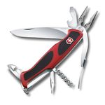 Victorinox Swiss Army Knife - Ranger Grip 74-14 Functions, Multitool Gadge - Red and Black, 130 mm