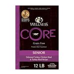 Wellness CORE Natural Grain Free Dry Dog Food, Senior, 12-Pound Bag