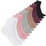 Bencailor 6 Pairs Women Toe Socks Cotton Breathable Compression Crew Five Toe Sock for Women Men Athletic Running(Black, White, Gray, Khaki, Purple, Pink,5-9)