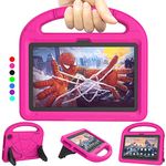 New Fire 7 Tablet Case for Kids 2022 Release(12th Generation), Lainergie Lightweight Durable Shockproof Kid-Proof Cover with Handle Kickstand, Incompatible iPad Samsung Lenove Tablets - Pink