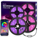 Diyife LED Strip Lights, [10m] Smart Light Strip USB Powered, App Control, 5050 RGB LED Light, 16 Million Colours Changing, Timer Function, Music Sync, for Home, TV, Bedroom, Christmas (2 Rolls of 5m)