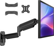 HUANUO Single Monitor Wall Mount for 17 to 35 inch Flat Curved Screens, Wall Monitor Mount Holds up to 26.4lbs, Height Adjustable Full Motion Design core Vesa Wall Mount, Max 200x200mm