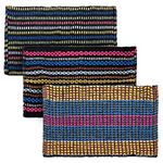 Story@Home Traditional Style Eco Series Cotton Blend 3 Piece Door Mat (16 Inch X24 Inch, Multicolor), Large Rectangle