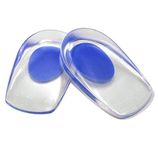 TCCO ENTERPRISE Silicone Gel Heel Cups - Shoe Inserts for Plantar Fasciitis, Sore Heel Pain, Bone Spur & Achilles Pain - Pad & Shock Absorbing Support Men Women Shoe Insoles for Sport Hiking (1 PAIR)