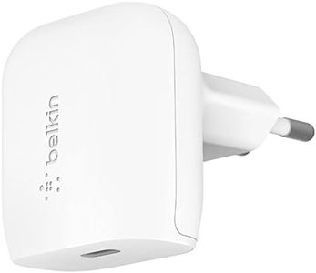Belkin Chargeur secteur USB-C 20 W (iPhone 14/14 Plus, 14 Pro, 14 Pro Max, 13, 13 mini, 13 Pro/Pro Max, 12, 11, XS, XR, X, SE, 8, Plus, iPad Air 2020, iPad 8e gén, iPad Pro 10,5", 12,9" 2e génération)