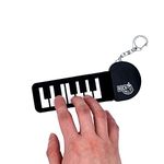 MUKIKIM Rock and Roll It - Micro Piano. The Original Mini Size Black & White Keys Piano. Clip Keychain for Hanging On The Backpack. Portable Silicone Electronic Finger Piano Pad. Battery Included