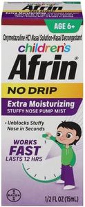 Afrin Childrens, Extra Moisturizing Stuffy Kids Nasal Spray Pump Mist, Up to 12 Hour Nasal Congestion Relief for Cold or Allergy Symptoms, for Children Ages 6 & Up, 15 mL