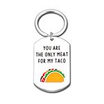 Funny Valentines Day Gifts Naughty Husband Gifts from Wife Christmas Birthday Wedding Anniversary Keychain Gifts for Boyfriend Fiancé Soulmate Lover from Girlfriend Fiancée Taco Gifts for Him Her