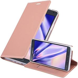 Cadorabo Funda Libro para Samsung Galaxy Note 4 en Classy Oro Rosa - Cubierta Proteccíon con Cierre Magnético, Tarjetero y Función de Suporte - Etui Case Cover Carcasa