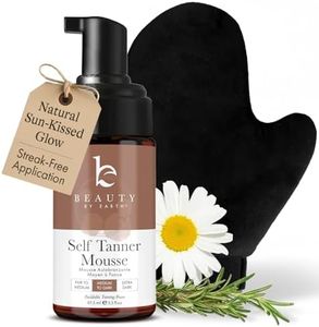 Self Tanner Tanning Mousse Kit - USA Made with Natural & Organic Ingredients, Self Tanner Mousse and Tanning Mitt Glove, Self Tan Kit, Fake Tan Tanning Foam, Medium to Dark Sunless Tanner Autobronzant