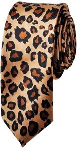 TopTie Corbata Leopardo Fina Modernas Corbatas Estrechas en Boda o Fiesta 57 x 2 pulgadas