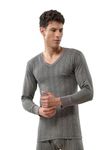 Lux Inferno Men's Regular Fit Thermal Top (Inferno_Ch_Fs_Vn_85_Charcoal Melange_Medium)