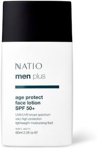 Natio Australia Men Plus Age Protect Face Lotion SPF 50+ 60ml - Sunscreen for Men UVA/UVB Sun Protection - Moisturising Facial Fluid - Vegan Friendly, Hydrating Formula - Made in Australia