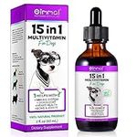 Dog Multivitamin, 15 in 1 Multivitamin Drops for Dogs with Glucosamine Cranberry Supports Joint & Digestion, Skin & Coat, Pets Vitamins Supplements for Dogs Dogs, Bacon Flavor - 2 Fl Oz