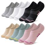 SockWaddles Invisible Trainer Socks Womens, No Show Ankle Socks, Non Slip Cushioned Anti Blister Sports Socks, Ladies Girls Low Cut Cotton Short Socks for Running, School, Gym and Casual, 6 Pairs