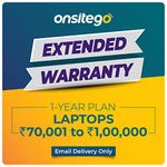 Onsitego 1 Year Extended Warranty for Laptops from Rs. 70001 to Rs. 100000 for B2B (Email Delivery in 2 Hours)