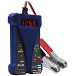 MOTOPOWER MP0514B 12V Digital Battery Tester Voltmeter and Alternator Charging System Analyzer with LCD Display and LED Indication - Blue Rubber Paint