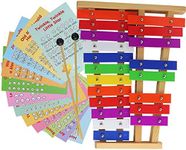 20 Note Chromatic Glockenspiel - Metal Xylophone - Sheet Music Cards with Songs